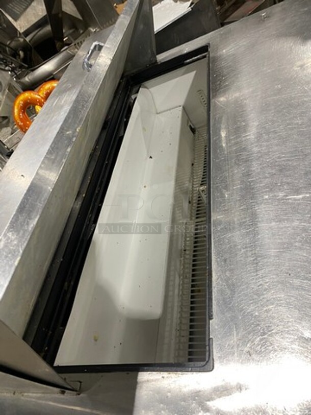 True Commercial Refrigerated Sandwich Prep Table! With 2 Door Underneath Storage Space! Poly Coated Racks! All Stainless Steel! On Casters! Model: TSSU4812 SN: 7765678 115V 60HZ 1 Phase - Image 10 of 11