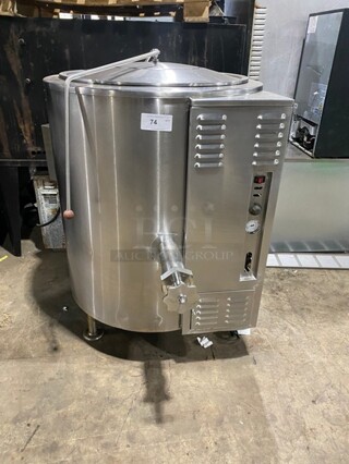 WOW! Groen All Stainless Steel GL60 Commercial Self Contained Natural Gas Powered Jacketed Soup Kettle! Steam Master Series! On Legs! MODEL:GL60 SN:51057-10T-6643!