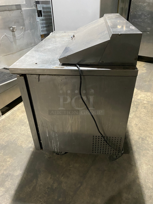 True Commercial Refrigerated Sandwich Prep Table! With 2 Door Storage Space Underneath! Poly Coated Racks! All Stainless! On Casters! Model: TSSU4812 SN: 4946429 115V 60HZ 1 Phase - Image 2 of 11