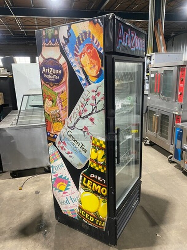 True Commercial Single Door Reach In Refrigerator Merchandiser! With View Through Door! With Poly Drink Racks! Model: GDM26 SN: 11418373 115V 60HZ 1 Phase - Image 2 of 8