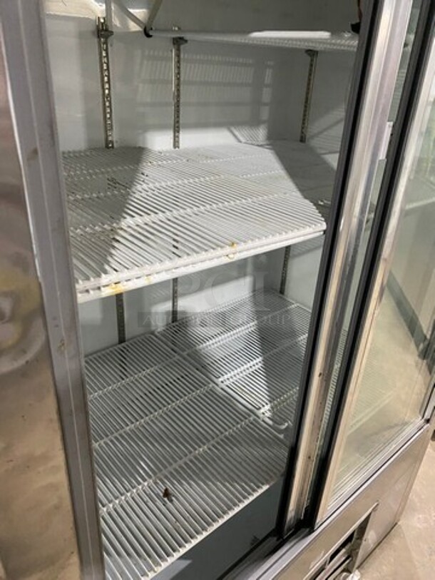 2007 Leader Commercial 2 Door Reach In Cooler Merchandiser! With View Through Doors! With Poly Coated Racks! All Stainless Steel! Model: LS48SSC SN: PQ033403 115V 60HZ 1 Phase - Image 5 of 9