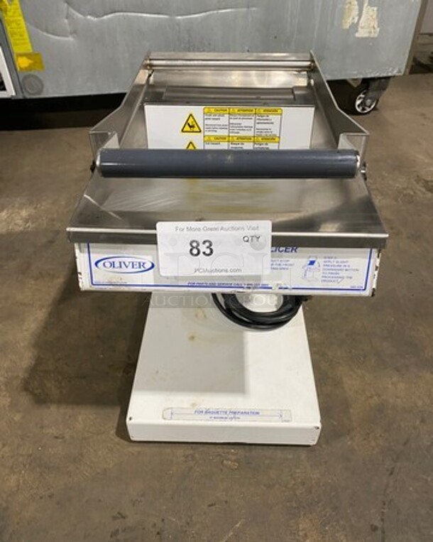 Oliver Commercial Countertop Mini Chip Slicer! Model: 738 SN: 189068 115V 60HZ 1 Phase - Image 1 of 10