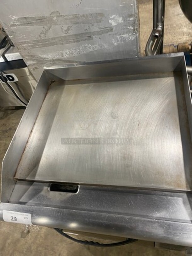 APW Wyott Commercial Countertop Flat Top Griddle! With Back And Side Splashes! All Stainless Steel! On Legs! - Image 5 of 8