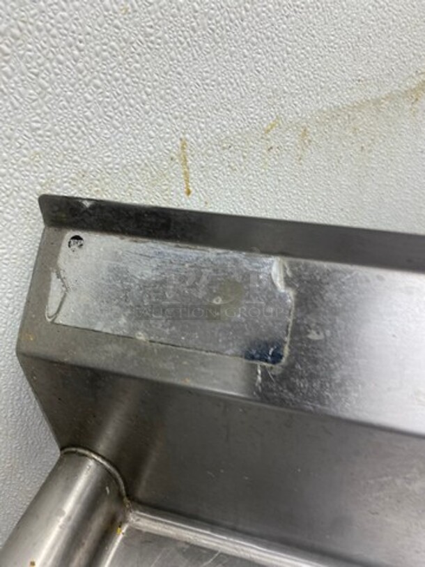 Commercial 3 Compartment Dish Washing Sink! With Dual Side Drain Board! With Back Splash! With Jet Spray, Faucet And Handles! All Stainless Steel! On Legs! - Image 8 of 8