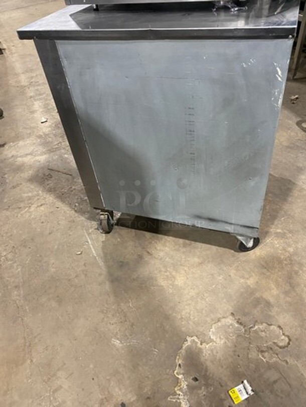 Cool Tech Commercial Single Door Lowboy/ Worktop Cooler! All Stainless Steel! On Casters! Model: CMPH27LBB SN: 116147 120V 60HZ 1 Phase - Image 3 of 8