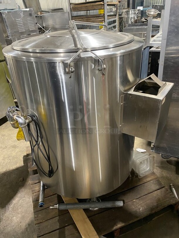 NICE! Market Forge Commercial Natural Gas Powered Floor Style Self-Contained Jacketed Soup Kettle! All Stainless Steel! On Legs! MODEL F40GL5 SN:889807JJ2249 120V 1PH - Image 3 of 12