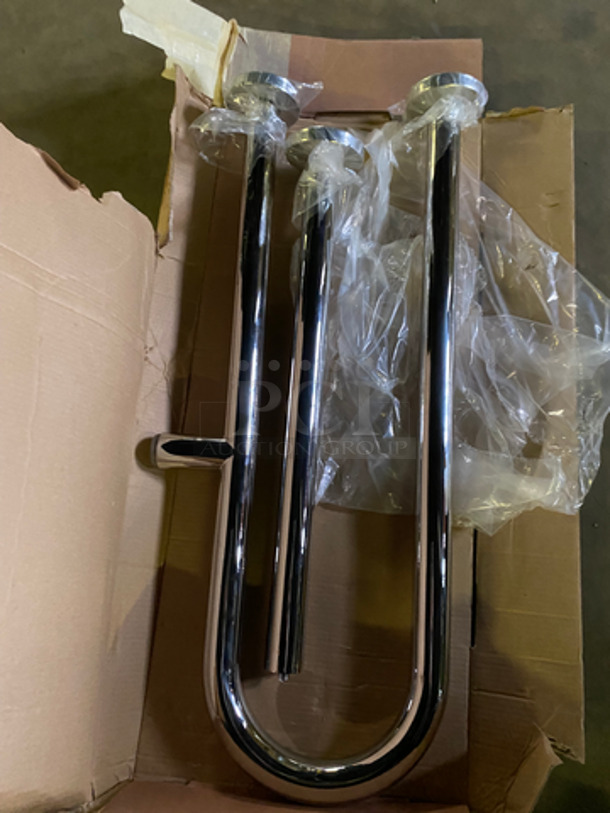 NEW! IN ORIGINAL BOX! U Shaped Grab Bar! With Leg Support! All Stainless Steel! - Image 2 of 4