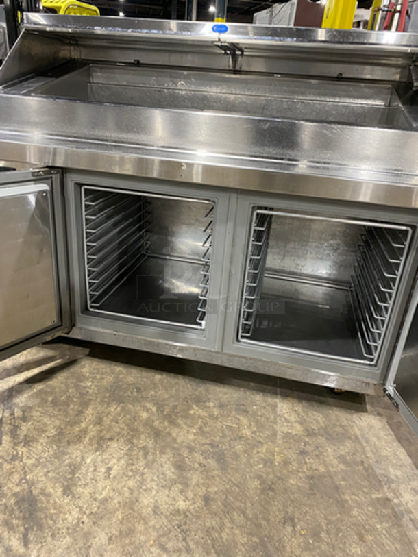 Randell Commercial Refrigerated Sandwich Prep Table! With 2 Door Storage Space Underneath! With Pan Holders! All Stainless Steel! Model: 51359WPR SN: W1611117-1 115V 60HZ 1 Phase - Image 5 of 11