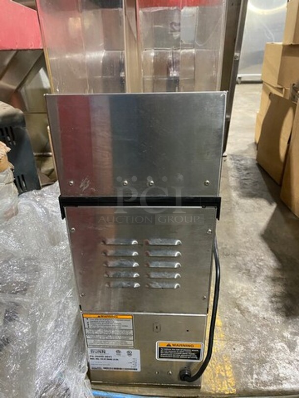 Bunn Commercial Countertop Dual Coffee Bean Grinder Machine! Stainless Steel Body! Model: MHG SN: MHG0023321 120V 60HZ 1 Phase - Image 4 of 4