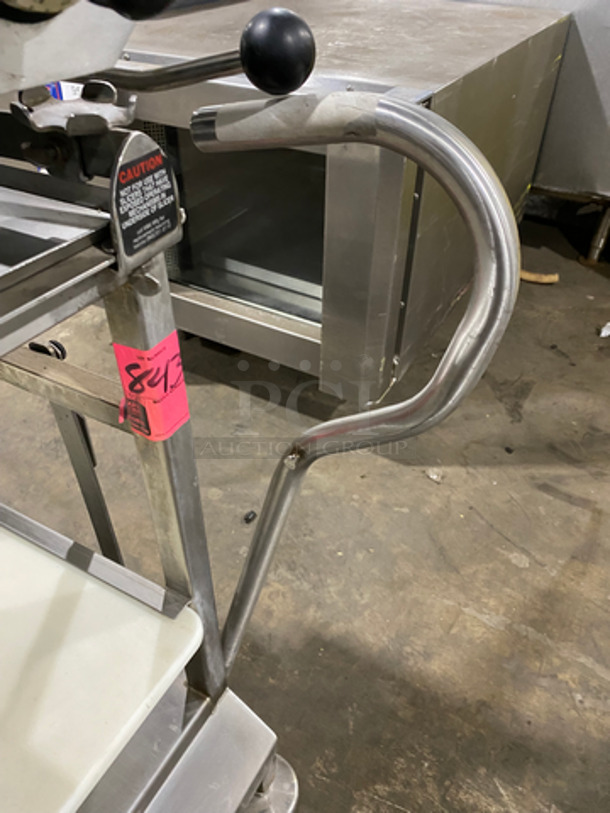 Bizerba Commercial Meat/Deli Slicer! On Stand! With Storage Area Underneath! All Stainless Steel! On Legs! Model: SE12 SN: 30001590 120V 60HZ 1 Phase - Image 9 of 11