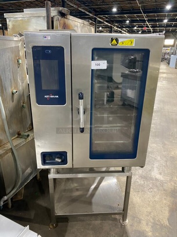 LATE MODEL! Alto Shaam CTP10-10E Stainless Steel Commercial! Electric Powered Combi Convection Oven w/ Stand! 208-240 Volts! 3 Phase! Mode CTP10-10E! Working When Removed! - Image 1 of 9