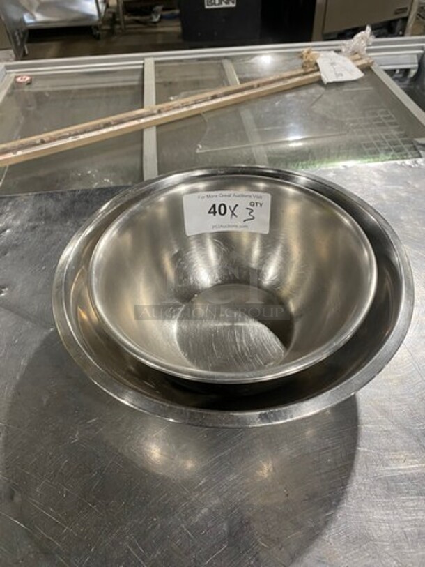Winco Stainless Steel Assorted Size Mixing Bowls! 3x Your Bid! - Image 1 of 6