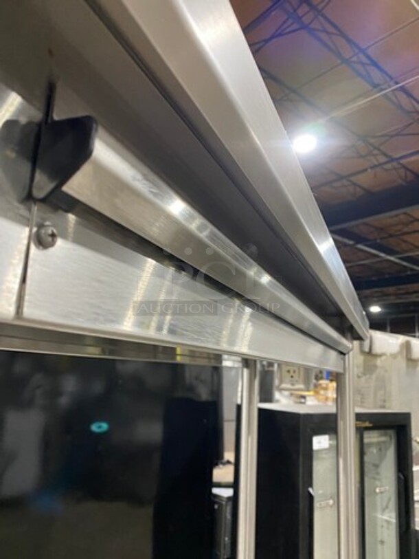 NICE! Commercial Work Top/ Prep Table! With Overhead Shelf! With Trash Deposit Hole! With Shelf Storage Space Underneath! Solid Stainless Steel! On Legs! - Image 7 of 9