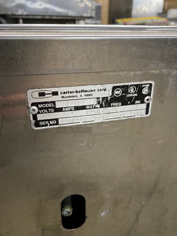 Carter Hoffmann Commercial Countertop Food Warming Cabinet! All Stainless Steel! ON Legs! Model: DQ106 SN: 0202848D0106000A33C31 120V 60HZ 1 Phase - Image 5 of 6