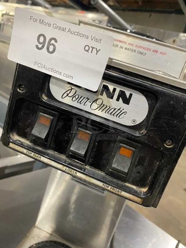 Bunn-O-Matic Commercial Countertop Coffee Maker! With 3 Coffee Pot Warmers! All Stainless Steel! Model: S SN: 63221 120V 60HZ 1 Phase - Image 5 of 9