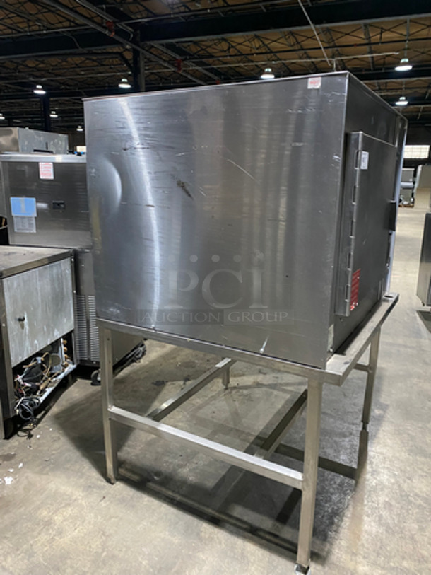 SWEET! Groen Natual Gas Powered Combi Convection Oven! With Metal Oven Racks! With Steam Line! Steam/Cook/Hold! All Stainless Steel! On Legs! Model: CC20G SN: GC7037MS 115V 60HZ - Image 4 of 8