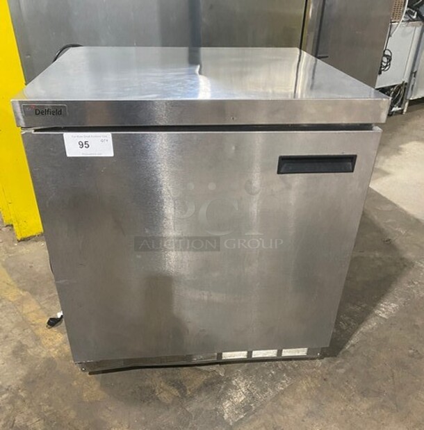 Delfield Manitowoc Commercial Single Door Lowboy/Worktop Cooler! All Stainless Steel! MODEL UC4532NDHLSW1 SN: 1509152000537 115V 1PH
