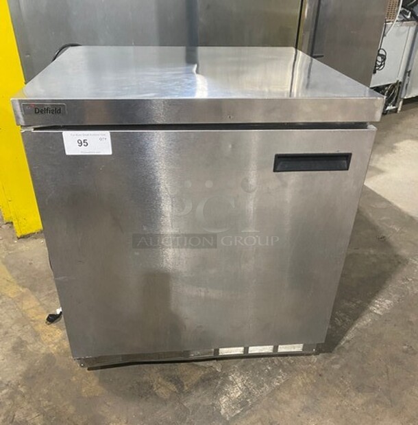 Delfield Manitowoc Commercial Single Door Lowboy/Worktop Cooler! All Stainless Steel! MODEL UC4532NDHLSW1 SN: 1509152000537 115V 1PH - Image 1 of 7