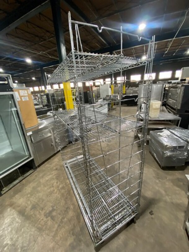 Commercial Metal 3 Tier Wire Shelf! On Casters! - Image 2 of 5