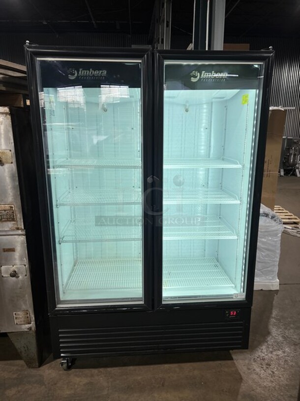 2020 Imbera Two Door Walk In Merchandiser Freezer! On Casters! Working When Removed! MODEL VFD43HC SN:F40220200030 115V 1PH