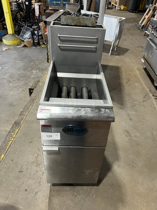Mainstreet Commercial LP Powered Deep Fat Fryer! With Back Splash! All Stainless Steel! On Legs! Model: 541FF40L SN: 2104014006