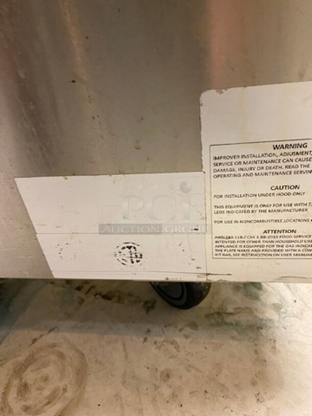 LATE MODEL! 2020 Asber Commercial Gas Powered Single Burner Stock Pot Range! Stainless Steel! On Casters! WORKING WHEN REMOVED! - Image 9 of 10