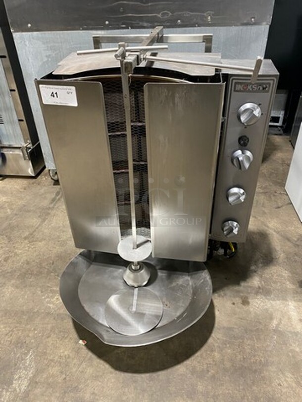 LATE MODEL! 2017 Inoksan Commercial Natural Gas Powered Kebab/ Gyro Machine! All Stainless Steel! Model: PDG400N SN: 37011908007 115V