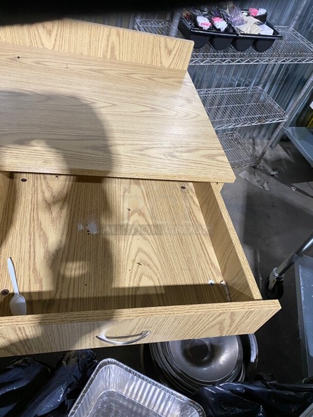 Custom Wooden Prep/Storage Cabinet! - Image 6 of 9