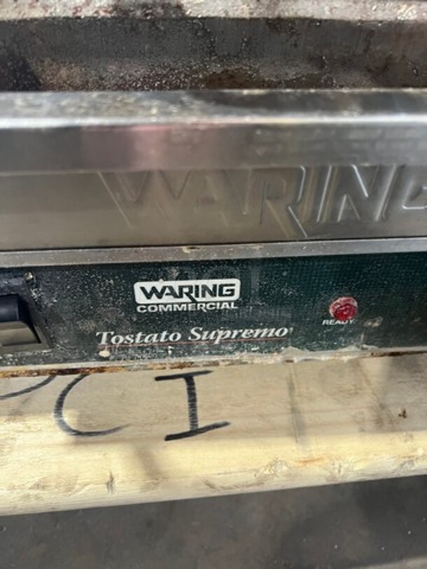 Waring Commercial Countertop Panini/Sandwich Tostato Supremo Grill! All Stainless Steel! Press With Flat Surface! Model: WFG250 120V - Image 2 of 5