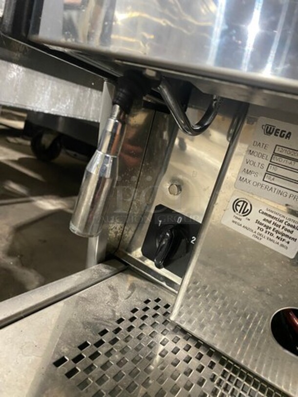 Wega Commercial Countertop Cappuccino/Espresso Machine! All Stainless Steel! Model: EVD1AT SN: 409147 110V - Image 10 of 11
