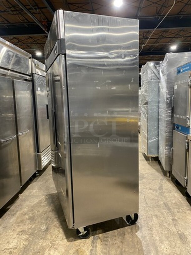 Turbo Air Commercial 2 Door Reach In Freezer! With Poly Coated Racks! Solid Stainless Steel! Model: M3F472 SN: K9F41A5026! 115V! On Casters!
 - Image 4 of 12