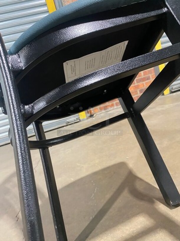 NICE! Light Blue Cushioned Chair! With Black Body! Metal Body! 8x your Bid! - Image 6 of 6