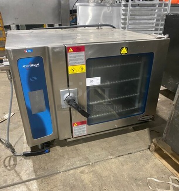 WOW! Alto Shaam Commercial Electric Powered Combitherm Convection Oven! With Metal Oven Racks! All Stainless Steel! On Small Legs! Model: 7.14ESISK SN: 1156437000 208/240V 3 Phase - Image 1 of 9