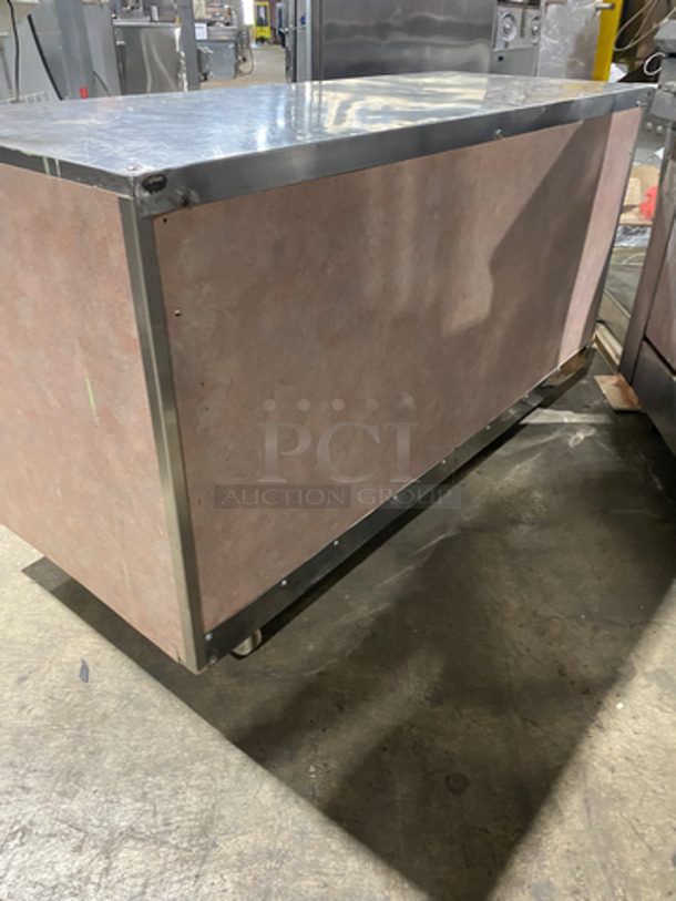 WOW! Commerical Custom Made Prep/ Worktop Counter! With Shelf Storage Underneath! All Stainless Steel! On Casters! - Image 4 of 5