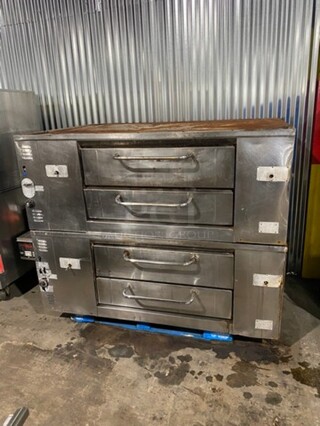 Bakers Pride Commercial Natural Gas Powered Double Deck Baking/ Pizza Oven! All Stainless Steel! 2x Your Bid Makes One Unit! SN: 09950