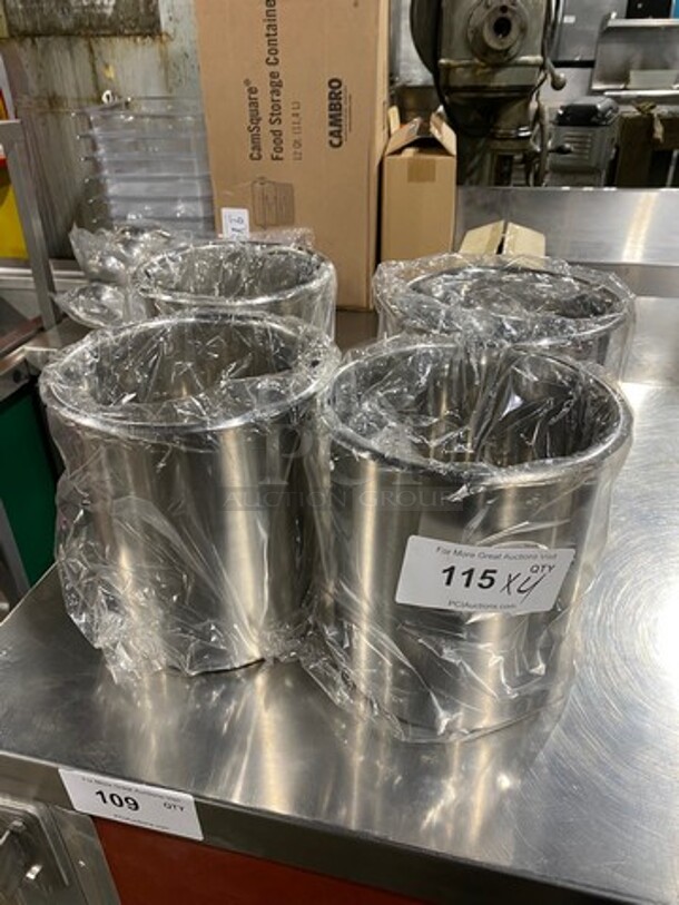 NEW! Stainless Steel Round Soup Pan Insert! 4x Your Bid!