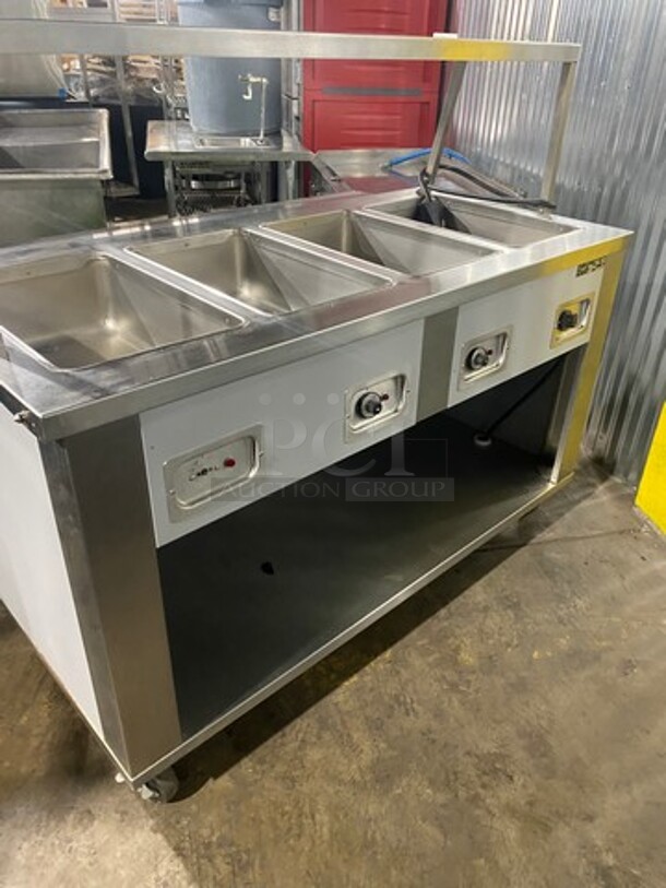 Seco Commercial Electric Powered 4 Well Steam Table! With Storage Space Underneath! All Stainless Steel! Model 4MF Serial 598! 208V 1Phase! On Casters! - Image 3 of 11