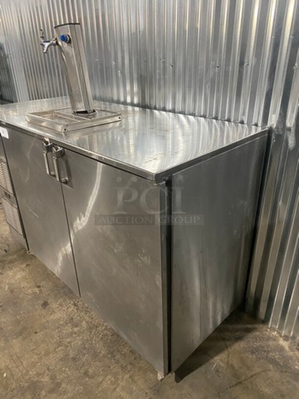 Glastender 2 Door Bar Back Cooler! With Poly Coated Racks! All Stainless Steel! On Commercial Casters! MODEL KC60LISS SN:134154850N 120V 1PH - Image 2 of 11