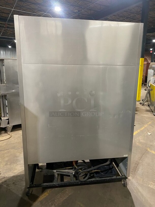 Wow! True Commercial 2 Door Reach In Cooler! Poly Coated Racks! All Stainless Steel! On Casters! MODEL T49 SN:1708160 115V 1PH  - Image 3 of 10