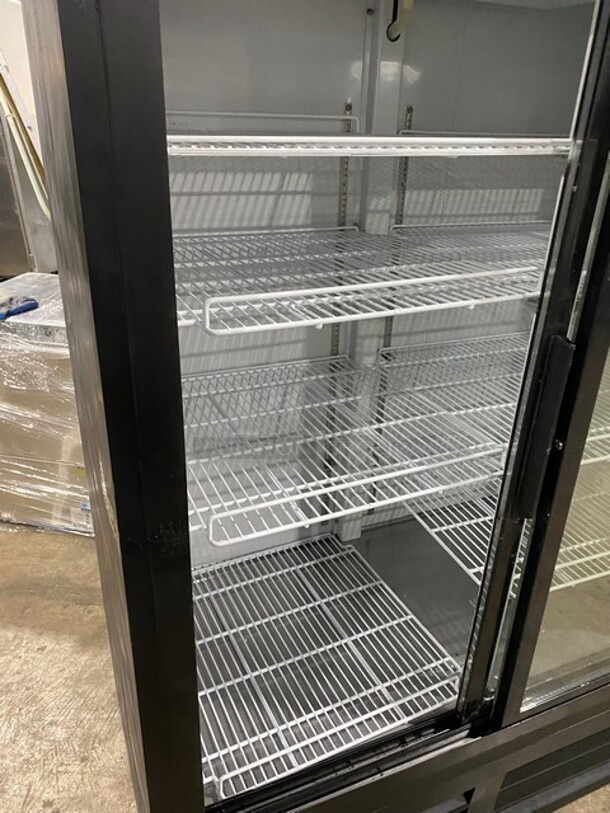 Central Commercial 2 Door Reach In Cooler Merchandiser! With View Through Doors! With Poly Coated Racks! Model: 69K112HC SN: 20020313 115V 60HZ 1 Phase - Image 5 of 8