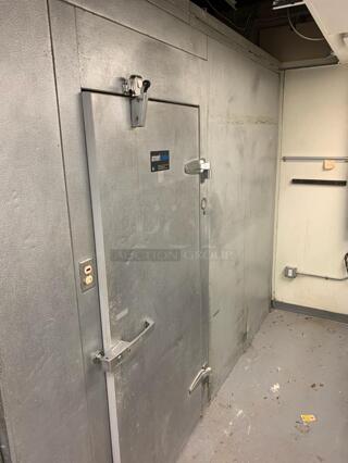 8'x10' AmeriKooler Walk In Cooler Box w/ Copeland RST55C1E-CAV-109 208/230 Volts, 1 Phase Compressor and TPLP107MA-S1B-R6 115 Volt, 1 Phase Evaporator Fan. Information Provided By The Consignor But Not Verified By PCI Auctions. Picture of the Unit Before Removal Is Included In the Listing.