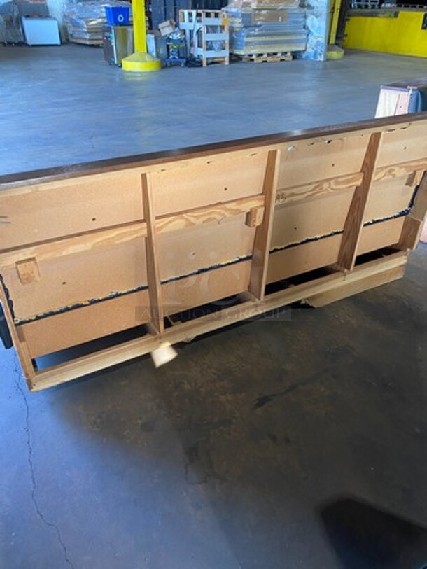 NEW! Single Sided Black Cushioned Booth Seat! With Wooden Outline! Perfect For Up Against The Wall! Can Be Connected To Any Of The Booths Listed! - Image 3 of 5