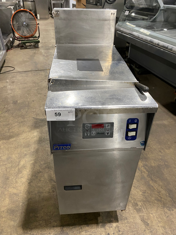 NICE! Pitco Electric Powered Commercial Pasta Cooker/Rethermalizer! With Backsplash! All Stainless Steel! On Legs! Model: SRTE SN: E11JE043326 208V 60HZ 1 Phase