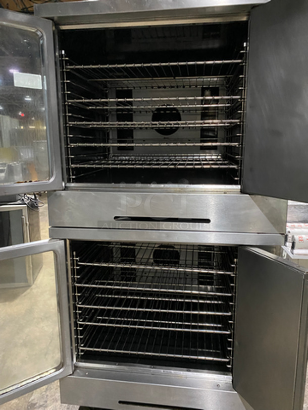 NICE! Imperial Electric Powered Heavy Duty Commercial Double Convection Oven! With One View Through Door & One Solid Door! With Metal Racks! All Stainless Steel! On Casters! 2x Your Bid Makes One Unit! - Image 5 of 9