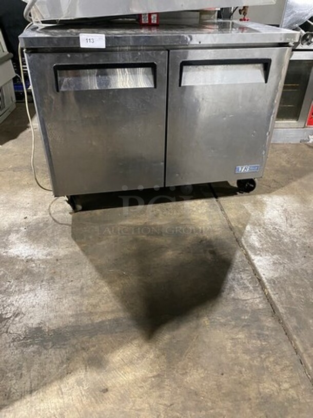 Turbo Air Commercial 2 Door Lowboy/Worktop Freezer! With Poly Coated Racks! All Stainless Steel! Model: MUF48 115V 60HZ 1 Phase - Image 1 of 8