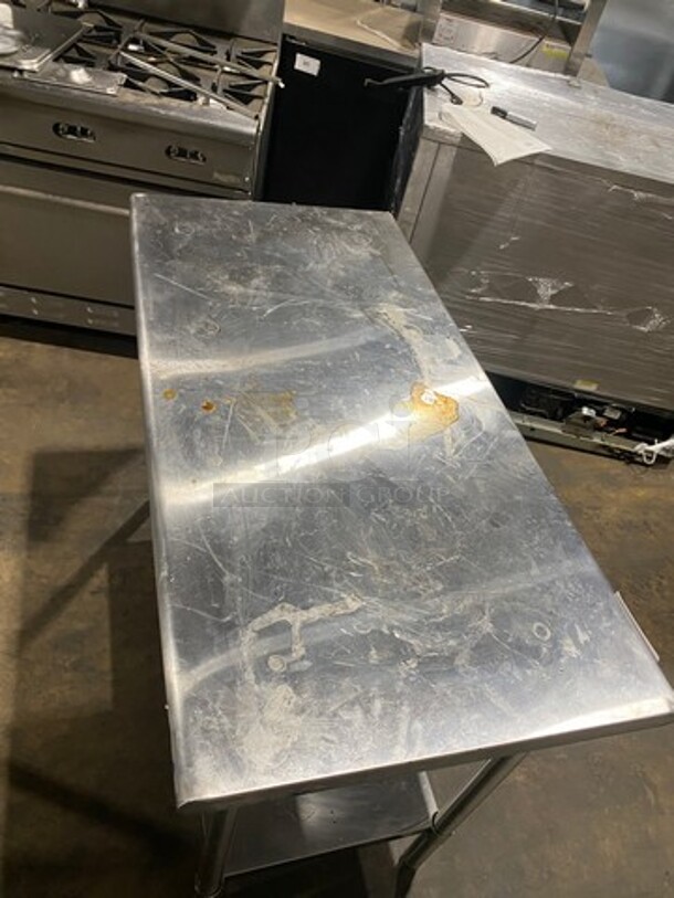 Solid Stainless Steel Work Top/ Prep Table! With Storage Space Underneath! On Legs! - Image 8 of 8