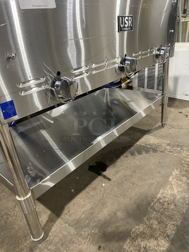 USR Cookline Commercial Natural Gas Powered 3 Bay Steam Table! With Storage Space Underneath! All Stainless Steel! MODEL GST3 SN:200765034! On Legs! - Image 7 of 9