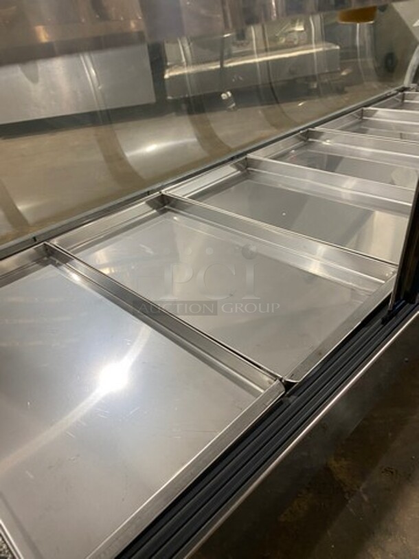 LATE MODEL! 2019 Diamond Commercial Countertop Refrigerated Sushi Display Case Merchandiser! With Curved Glass! Stainless Steel Body! On Small Legs! Model: GVRB160 SN: 12007 110V - Image 6 of 10