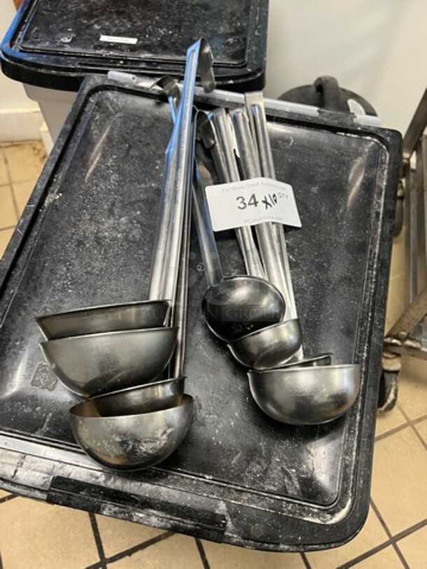 Assorted Size Stainless Steel Ladle! With Hook! 10x Your Bid!