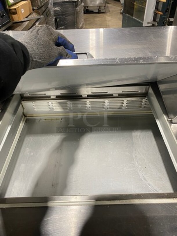 Beverage Air Commercial Refrigerated Sandwich Prep Table! With 2 Door Underneath Storage Space! All Stainless Steel! On Casters! Model: SP6024M SN: 8003818 115V 60HZ 1 Phase - Image 5 of 12